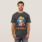Witte Visser Kat Camping ontwerp cadeau T-shirt (Voorkant volledig)