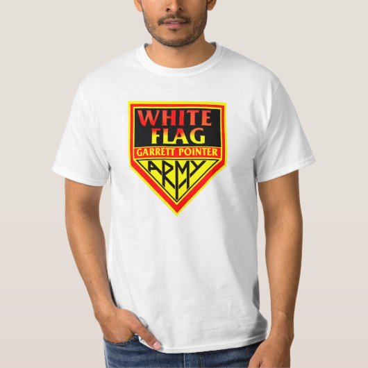 Witte vlag Garrett Pointer Armyu T-shirt (Voorkant)
