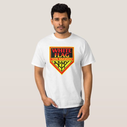 WITTE VLAG LOS ANGELS ARMY T SHIRT (Voorkant volledig)