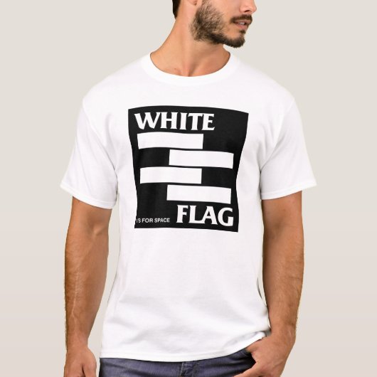 Witte vlag S IS VOOR RUIMTE T-shirt (Voorkant)