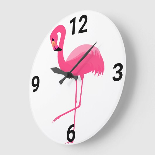 WITTE VLAMINGO WALL CLOCK GROTE KLOK (Hoek)