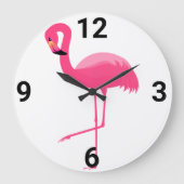 WITTE VLAMINGO WALL CLOCK GROTE KLOK (Voorkant)