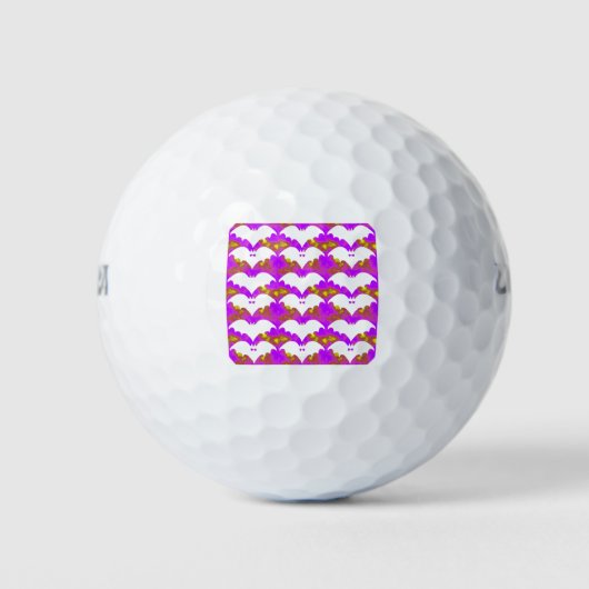 Witte vleermuizen en roze zwengelen golfballen (Voorkant)
