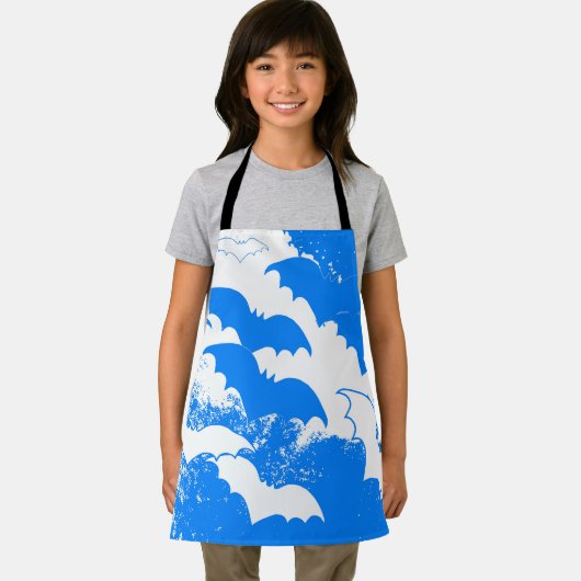 Witte vleermuizen in de vlucht blauw schort (Insitu)