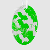 Witte vleermuizen in het vlieggroen ornament (voorkant)