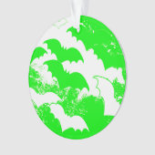 Witte vleermuizen in het vlieggroen ornament (voorkant)