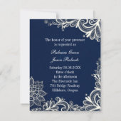 witte vleermuizen marjoin blue bruiloft kaart (Achterkant)