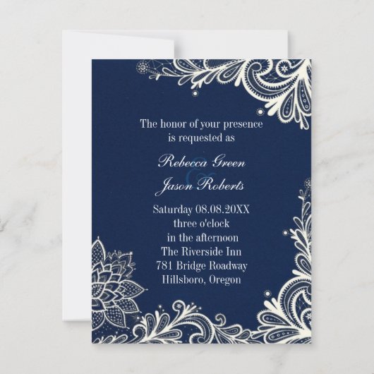 witte vleermuizen marjoin blue bruiloft kaart (Achterkant)