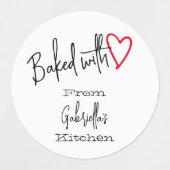 Witte vlek met liefdesbakken uit de keuken van labels (Design 1)