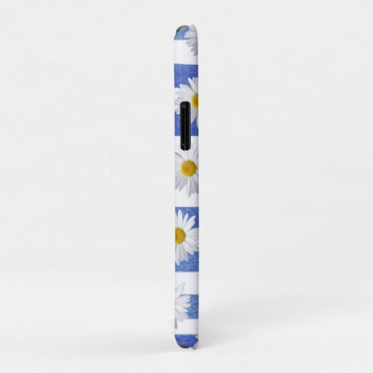 witte vlek op blauwe strepen Case-Mate iPhone case (Achterkant/rechts)