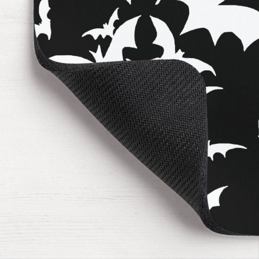 Witte vlekken op zwart muismat (Hoek)