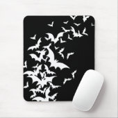 Witte vlekken op zwart muismat (Met muis)
