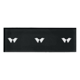 Witte vleugels naamplaatje naambadge
