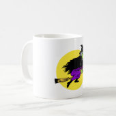 Witte vlieg van de maan koffiemok (Voorkant links)