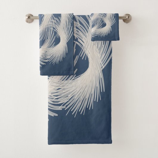 Witte vliegende veren bad handdoek (Insitu)