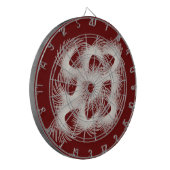 Witte vliegende veren dartbord (Voorkant Links)