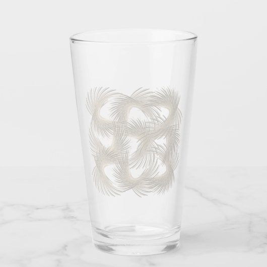 Witte vliegende veren glas (Voorkant)