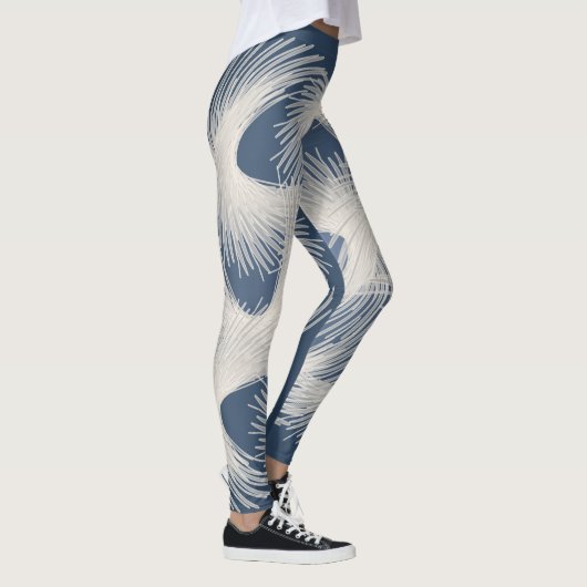 Witte vliegende veren leggings (Rechts)