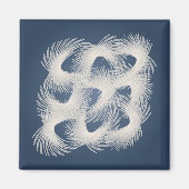 Witte vliegende veren magneet (Voorkant)