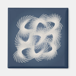 Witte vliegende veren magneet