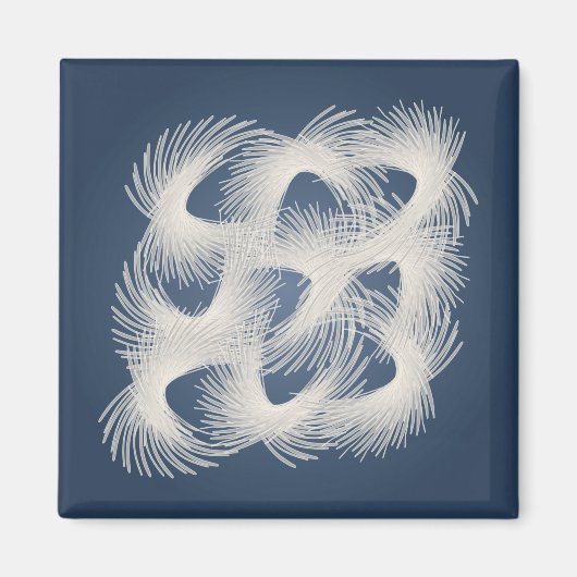 Witte vliegende veren magneet (Voorkant)