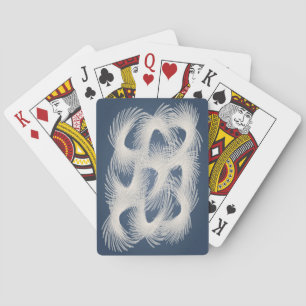 Witte vliegende veren pokerkaarten