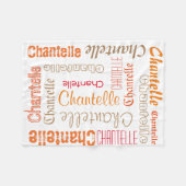 Witte Vliesdeken Naam Collage Herfst Fleece Deken (Voorkant (Horizontaal))