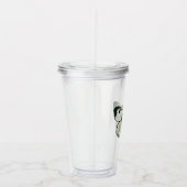 Witte vlinder acryl drinkbeker (Rechts)