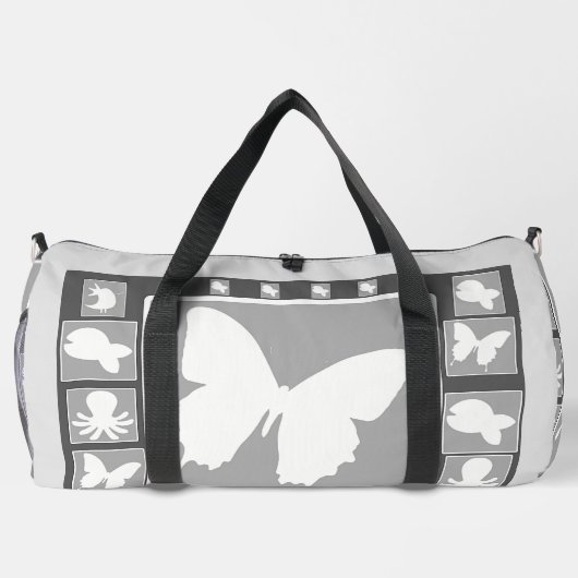 Witte vlinder All Purpose Travel Gym Weekend Plunjezak (Achterkant)