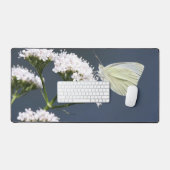 Witte Vlinder Bureaumat (Keyboard & Muis)