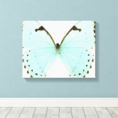 Witte vlinder canvas afdruk (Insitu (Houten vloer))