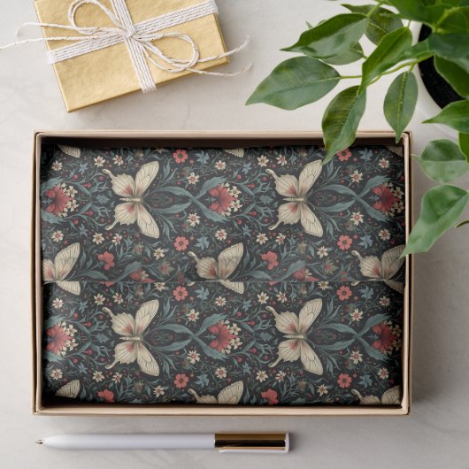 Witte Vlinder Elegantie Tissuepapier (Geschenk)