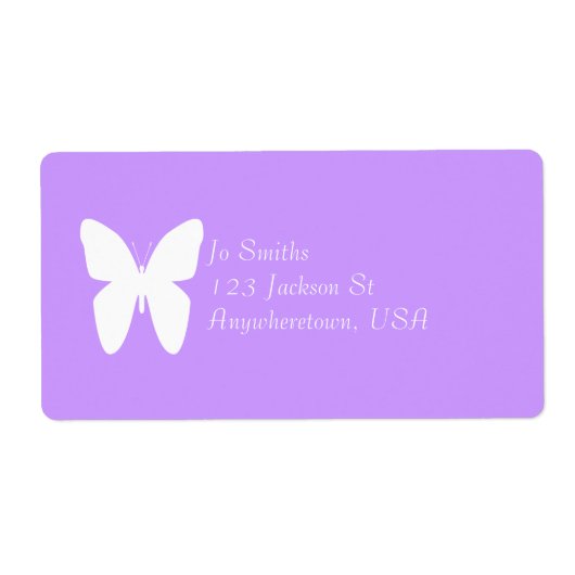 Witte vlinder etiket (Voorkant)