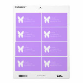 Witte vlinder etiket (Full Sheet)
