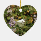 Witte vlinder, klein, wit keramisch ornament (Voorkant)