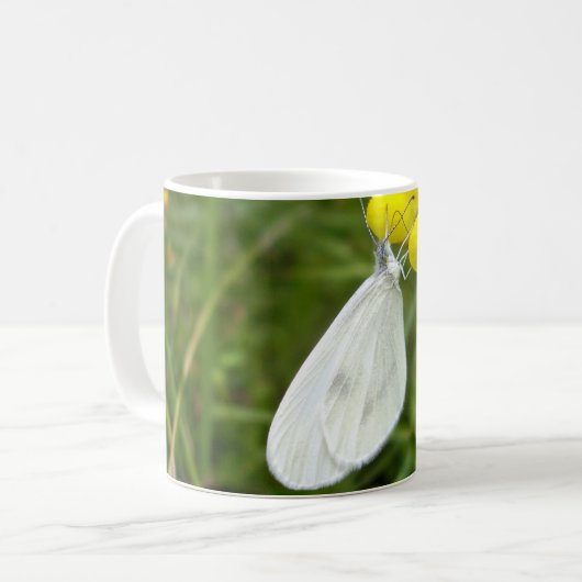 Witte vlinder Mok (Voorkant links)