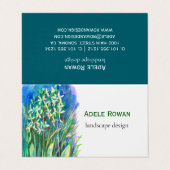 Witte vlinder orchidee lente bloem schilderij visitekaartje (Buitenkant ongevouwen)