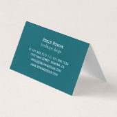 Witte vlinder orchidee lente bloem schilderij visitekaartje (Achterkant)