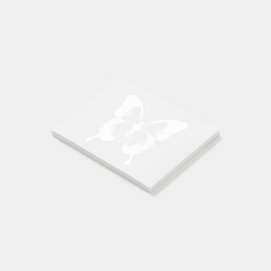 Witte vlinder post-it® notes (Schuin)