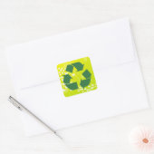 Witte vlinder RECYCLEN Stickers (vierkant) (Envelop)