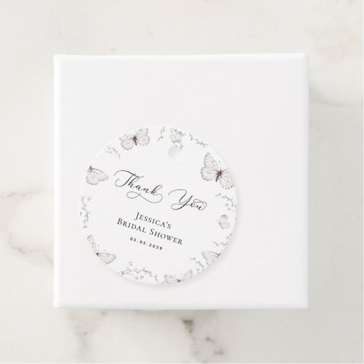 Witte Vlinder Tuin Bruilofts Bruidsjonker Bedanken Bedankjes Labels (In situ)