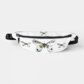 Witte vlinder tweezijdige print Fanny-Pack Heuptasje (Voorkant)
