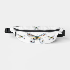 Witte vlinder tweezijdige print Fanny-Pack Heuptasje