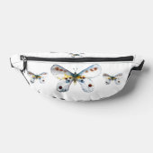 Witte vlinder tweezijdige print Fanny-Pack Heuptasje (Liggend)