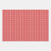 witte vlinderdarm dots Chevron stripes op rood Inpakpapier Vel (Voorkant 2)