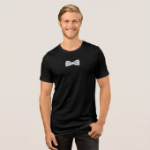 Witte vlinderdas – Klassieke formele mode Tri-Blend Shirt (Voorkant volledig)