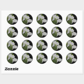 witte vlindergember ronde sticker (Vel)