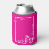  witte vlinderkoeler - Fuschia Blikjeskoeler (Blikje Voorkant)