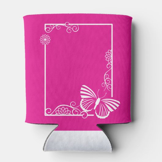 witte vlinderkoeler - Fuschia Blikjeskoeler (Achterkant)