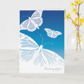 Witte vlinders denken aan je Kaart (Gele Bloem)